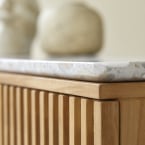 Isaure - Sideboard in solid teak and premium terrazzo - 140 cm