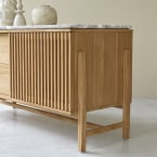 Isaure - Sideboard in solid teak and premium terrazzo - 140 cm