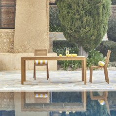 Teo - Table de jardin en teck massif 6/8 pers.