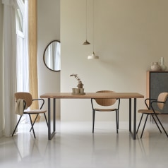 Temis - Eettafel van gerecycled massief acacia voor 6/8 personen