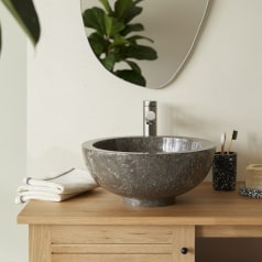 Bahya - Marmeren waskom in grey