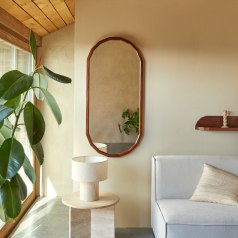 Jade - Decoratieve spiegel in massief palissander 120x56 cm