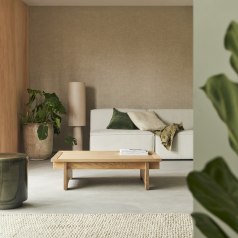Miu - Rechteckiger Couchtisch aus massiver Eiche