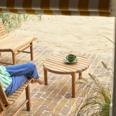 Hélen - Table basse de jardin en teck massif recyclé