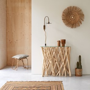River - Console in solid teak