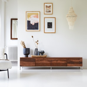 Nova - Mueble para TV de palisandro macizo de 205 cm