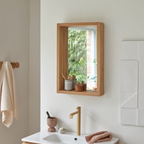 Easy - Solid oak mirror 70x45 cm