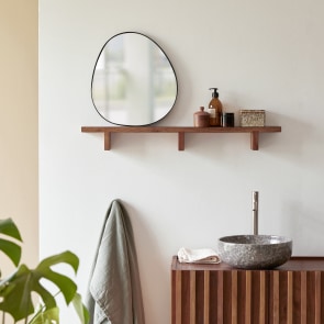 Bahya - Etagère de salle de bain horizontale en palissandre massif