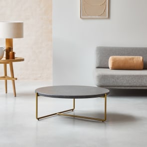 Anatole - Grey terrazzo and metal coffee table