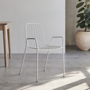 Arty - Fauteuil en métal white