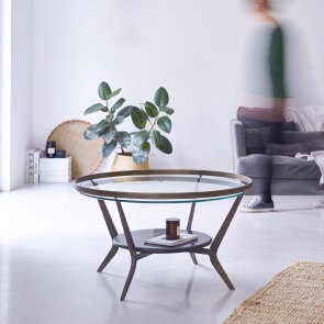 Ambre - Marble and metal coffee table