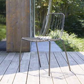 Arty - Sedia da giardino in metallo dark grey