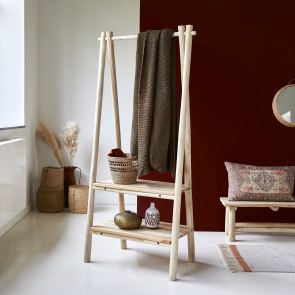 Kilim - Solid teak Linen rack