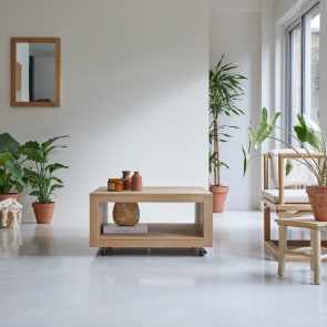 Anoa - Square coffee table in solid oak