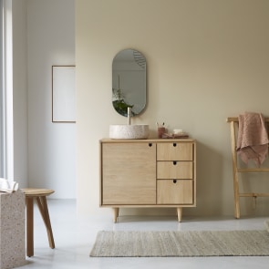 Jonàk - Solid oak vanity unit 95 cm