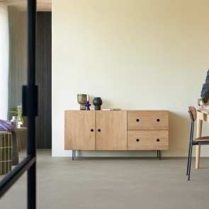 Jeanne - Buffet in legno di quercia massello 150 cm