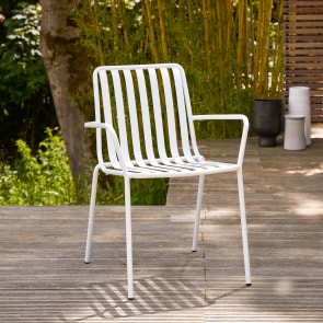 Gaby - Poltrona da giardino in metallo white