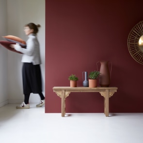 Adonis - Low console table in solid recycled teak