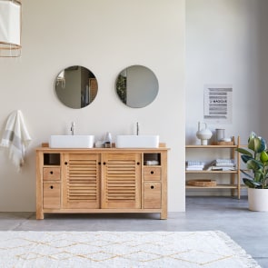 Coline - Solid Teak 57" Double Vanity