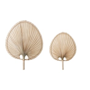 Oumou - Set van 2 wanddecoraties van plantaardige vezels
