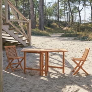 Capri - Table de jardin pliable en acacia massif 2/4 pers.