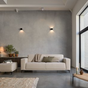 Lars - Ecru 3-seater fabric-covered sofa