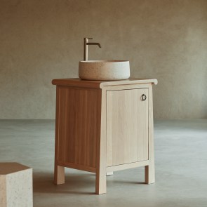 Volute - Meuble sous vasque en chêne massif 65 cm