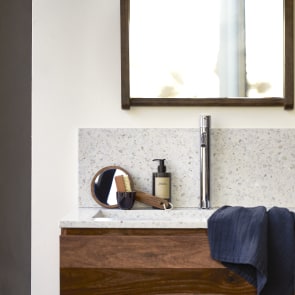 Ava - Backsplash in Moon Premium Terrazzo for 32" Vanity