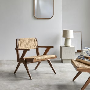 Tribute - Sillón de teca maciza y tejido 