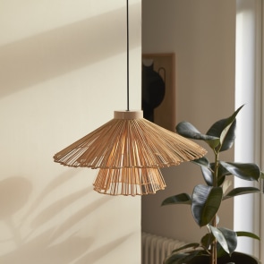 Sandy - Natural-fibre pendant light