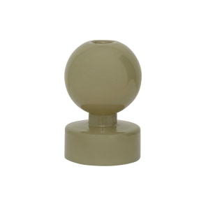 Pallo - Light green candle holder in recycled glass