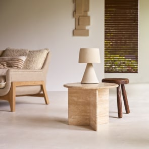 Sarah - Travertine side table