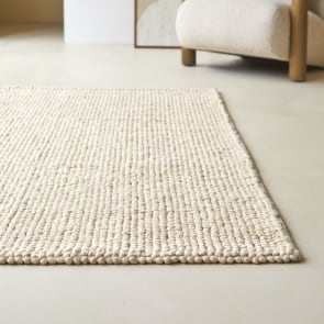 Arya - Tapis en laine et coton 140x200 cm, beige