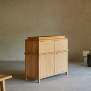 Achille - Aparador de teca maciza de 120 cm