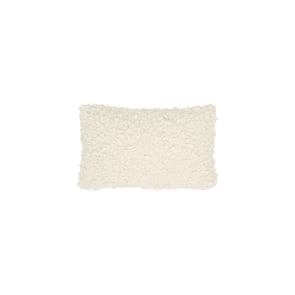 Lina - Cuscino in lana 50x30 cm bianco
