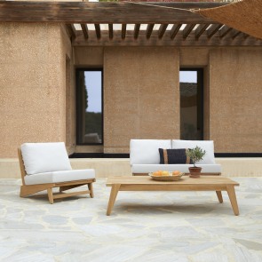 Olia - 3-zits loungeset van massief teakhout