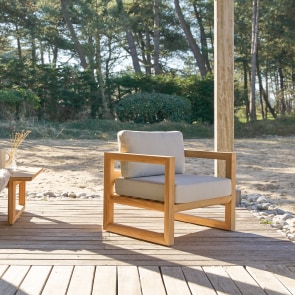 Noah - Fauteuil de jardin en teck massif