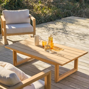 Noah - Solid teak garden coffee table