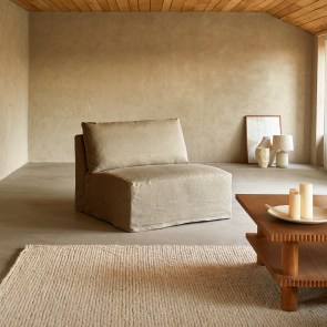 Nils - Silla modular de lino natural