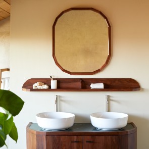 Jade - Etagère de salle de bain en palissandre massif 140 cm