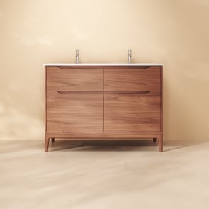 Gabrielle - Mobile per il bagno in mango massello e ceramica 120 cm