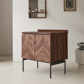 Ismaël - Mueble de almacenaje de palisandro macizo 80 cm