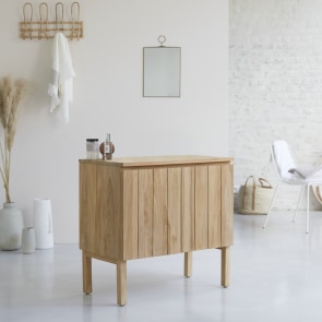 Jill - Meuble de rangement en teck massif 80 cm