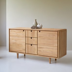 Jonàk - Aufbewahrungsmöbel aus massivem Teakholz, 145 cm