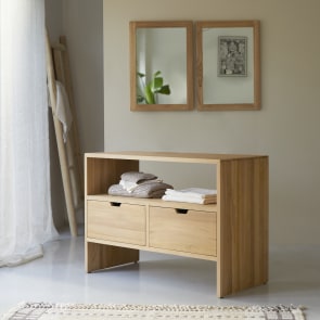 Kwarto - Solid teak storage unit 110 cm