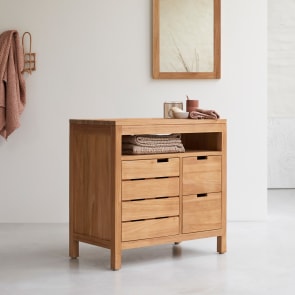 Serena - Mobile contenitore in teak massello 80 cm