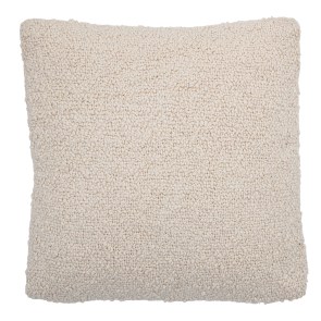Daniel - Soft Woven Cotton Bouclé Square Pillow, Cream