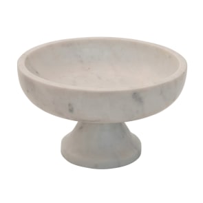 Bob - Marble Footed Bowl, White