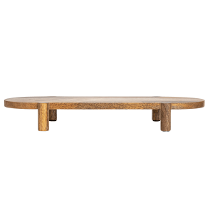 Scarlett - Long Mango Wood Footed Pedestal, Natural