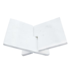 Juan - Decorative Marble Book Holder, White